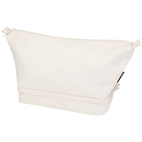 Sac de toilette 6 L publicitaire recyclé Aware™ Trip Blanc cassé